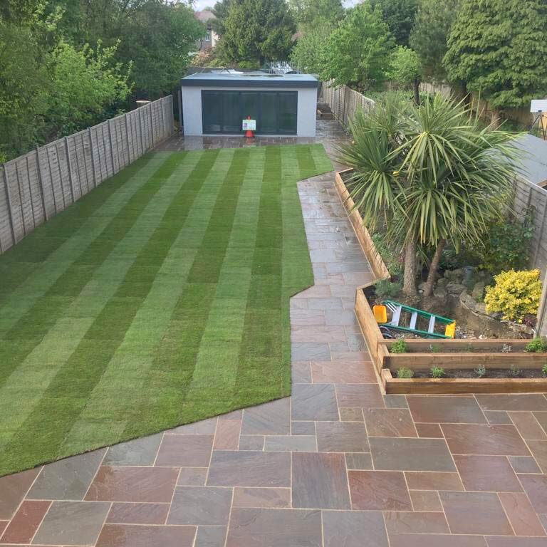The finished New Patio, Turfing & Garden Landscaping, Croydon