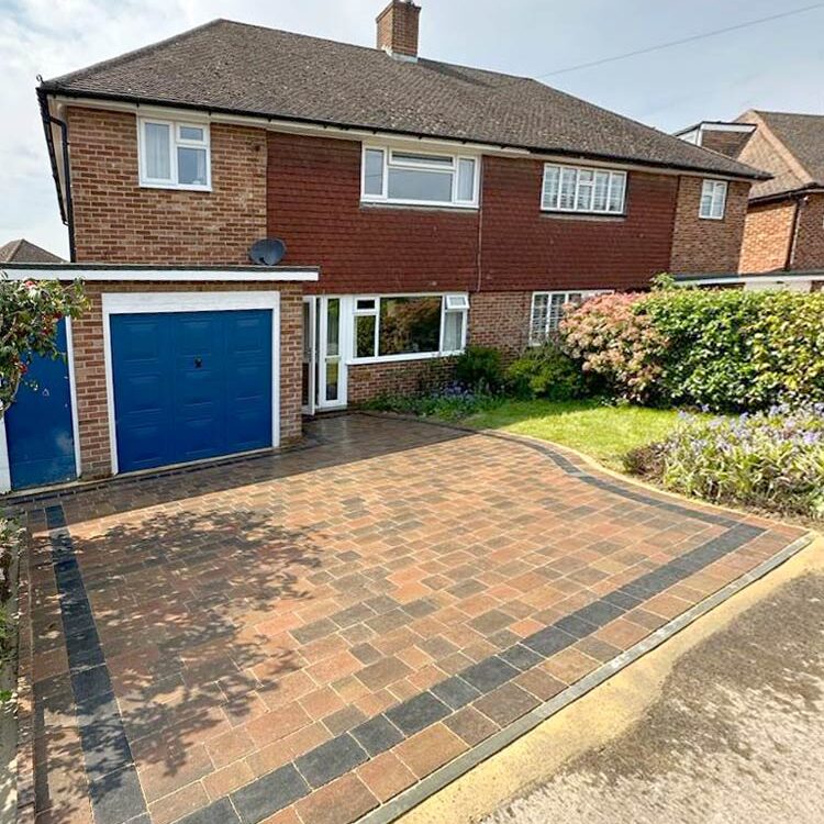 Finished block paved driveway, Epsom, Surrey