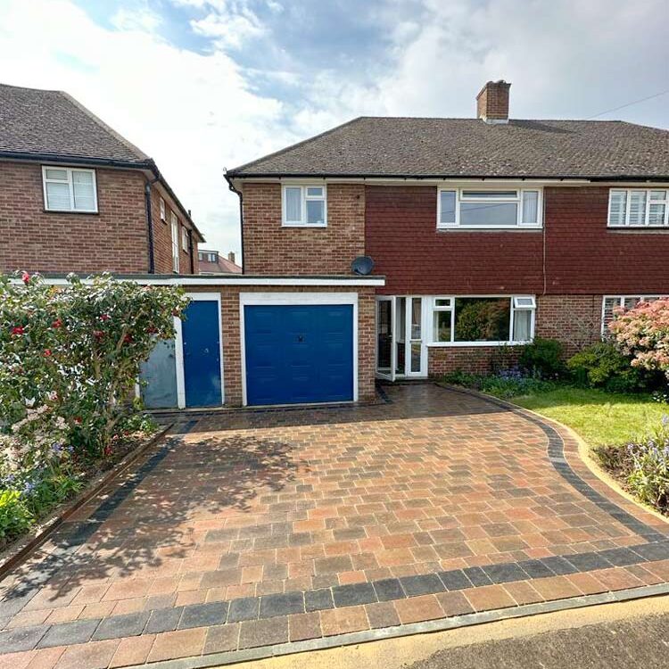 Finished block paved driveway, Epsom, Surrey