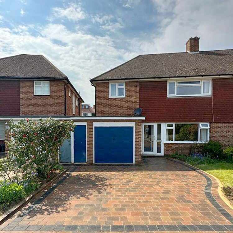 Finished block paved driveway, Epsom, Surrey