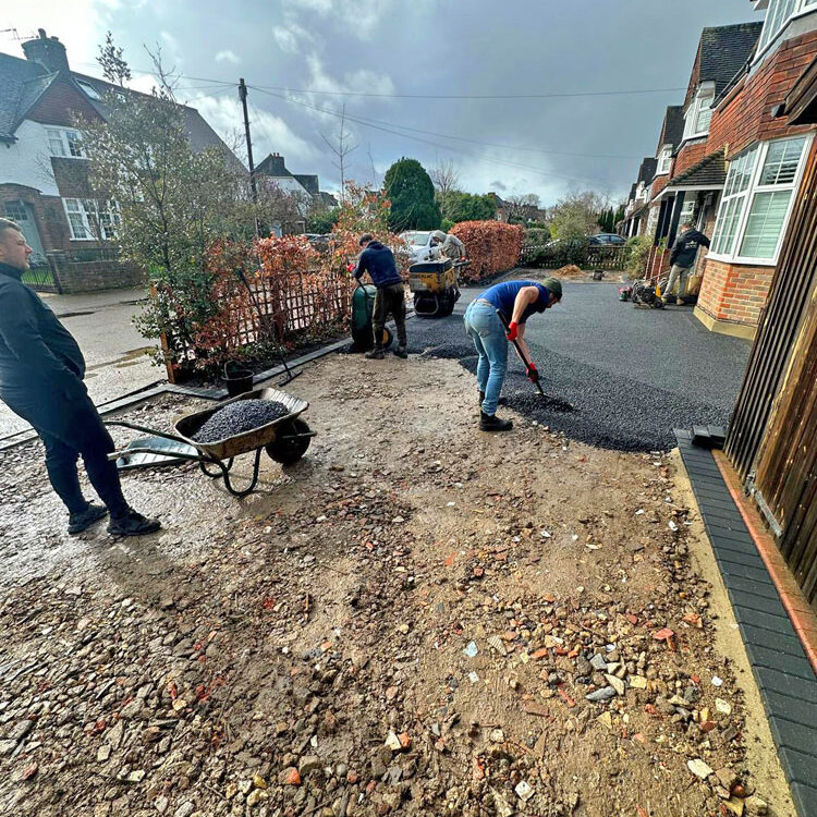 Resin Bonded Driveway in Streatham. All Terrain Landscaping.