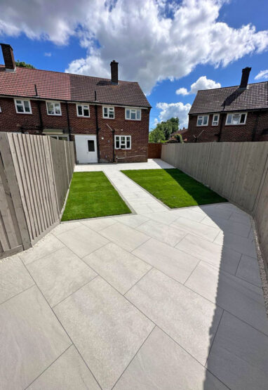 Porcelain Patio Mitcham. All Terrain Landscaping.