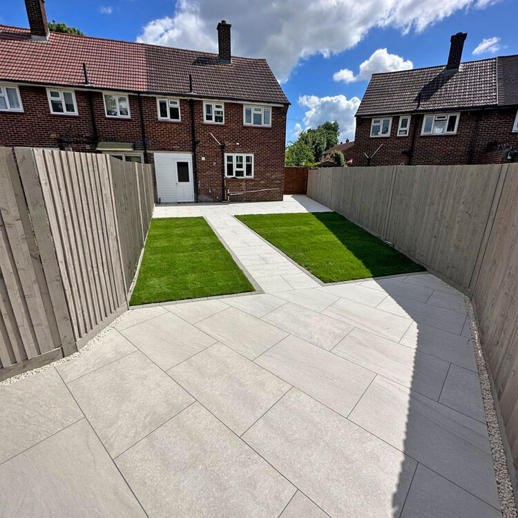 Porcelain Patio Mitcham. All Terrain Landscaping.
