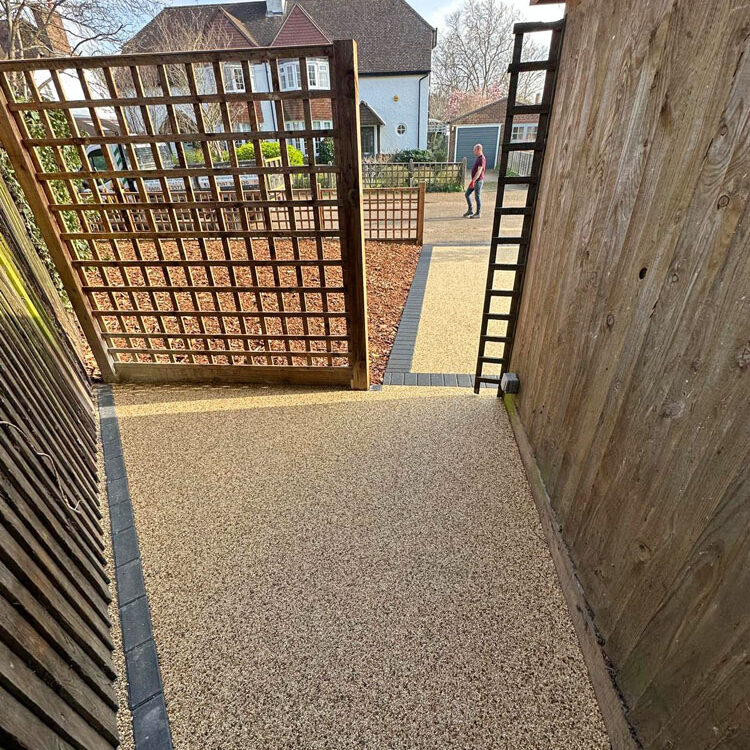 Resin Bonded Driveway in Streatham. All Terrain Landscaping.