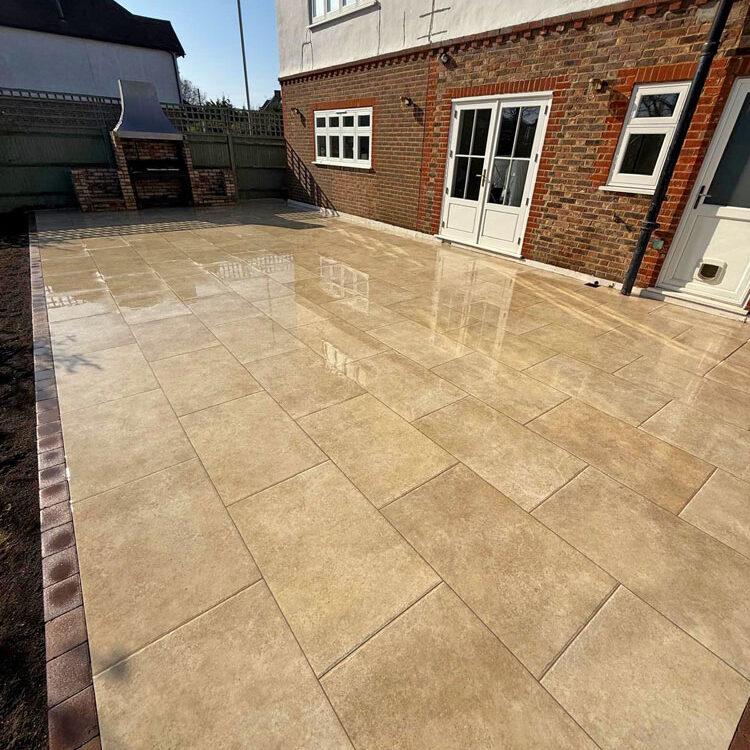 Porcelain Patio and Barbecue Kenley. All Terrain Landscaping