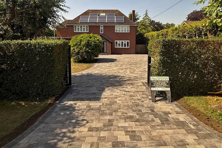New Block Paved Driveway Installation, Purley. All Terrain Landscaping