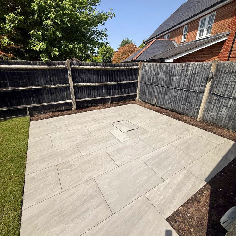 Porcelain Patio and Garden Landscaping, Banstead, Surrey. All Terrain Landscaping
